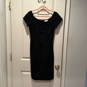 Kate Spade Black Faux Wrap Bow Accent Dress